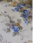Tela Loneta en 280 bouquet flores azul