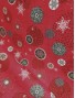Tela de Loneta de Navidad copos fondo rojo,  en 280cm