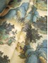 Tela loneta de algodón paisaje japones azules