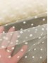 Tul beige con bordado con plumeti