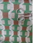 Tela de tapiz gobelino geométricos verdes