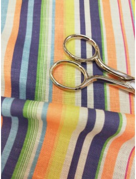 Tela de algodón rayas de colores