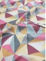 Tela loneta de algodón geométricos de colores