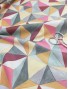 Tela loneta de algodón geométricos de colores