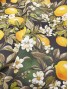 Tela Loneta con estampado de limones y flores