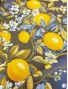 Mantel resinado antimanchas limones hojas azules