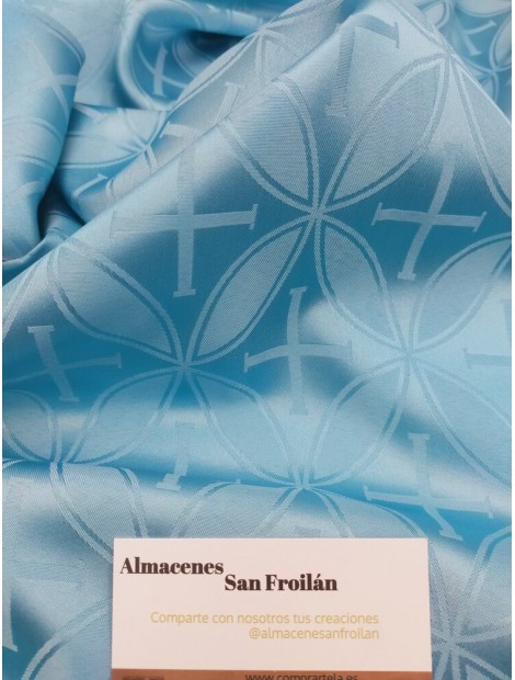 Jacquard cruces azul