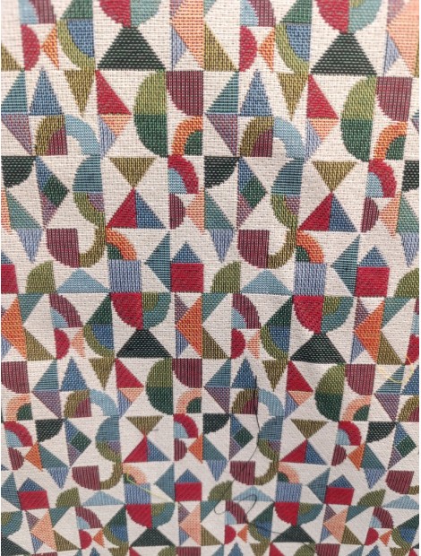 Tela Gobelino geométricos de colores