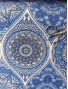 Tela Loneta con estampado de mandalas azules