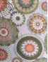 Tela Loneta con estampado de mandalas de colores