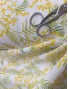 Tela Loneta con estampado de mimosas