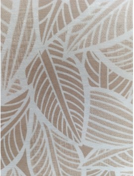 Mantel teflonado anti manchas hojas beige