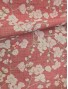 Tela Loneta con estampado floral fondo rosa