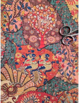 Tela Loneta con estampado persa