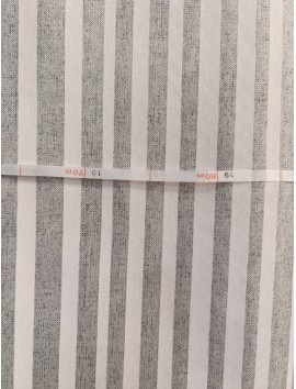 Tela Loneta con rayas grises