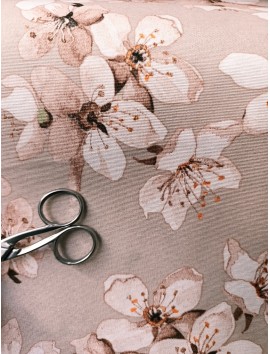 Loneta estampada flore de almendro