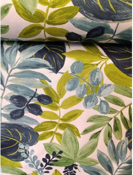 Loneta estampada hojas