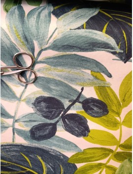 Loneta estampada hojas