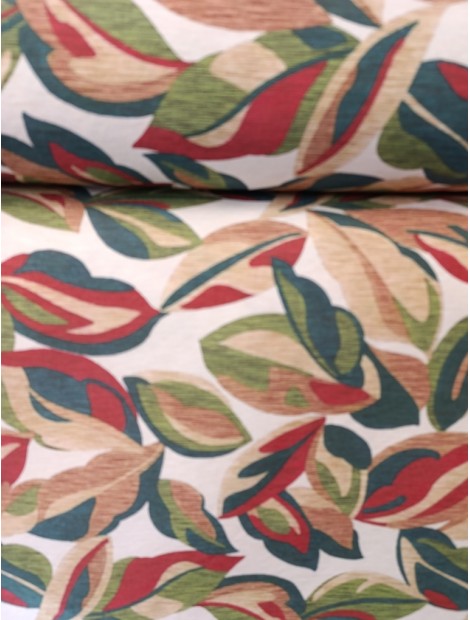 Loneta estampado hojas de colores