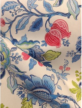 Loneta estampado flores azules