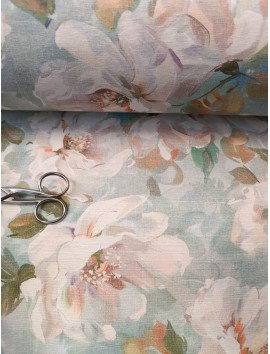 Loneta estampado floral oleo