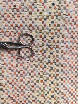 Tela Gobelino cuadraditos pixel de colores