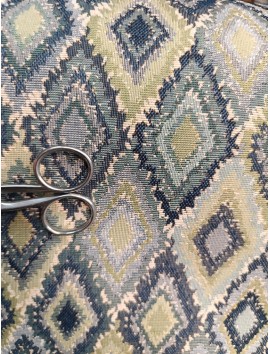 Tela Gobelino rombos verdes