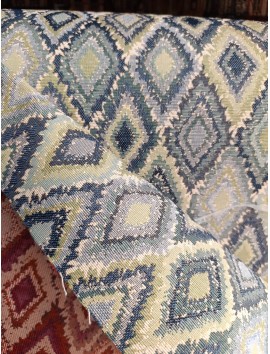 Tela Gobelino rombos verdes