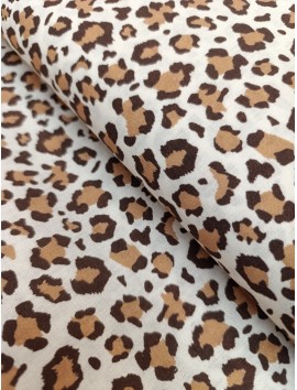 Tela de algodón estampado animal print leopardo