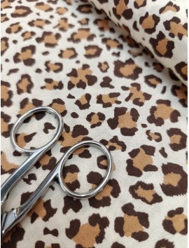 Tela de algodón estampado animal print leopardo