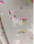 Tela de algodón estampado unicornios