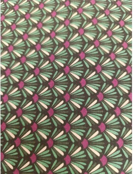 Tela de algodón estampado hojas