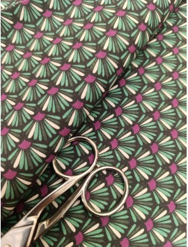 Tela de algodón estampado hojas