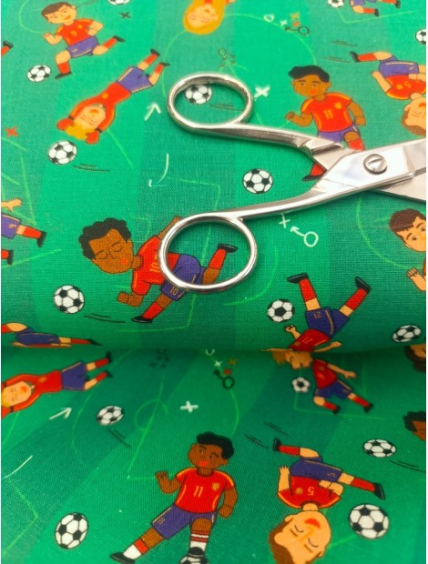 Tela de algodón estampado futbol selección