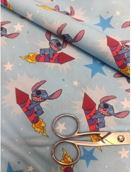 Tela de algodón estampado Stitch