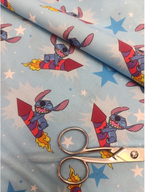 Tela de algodón estampado Stitch