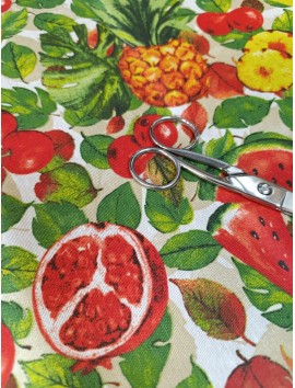 Mantel resinado granadas, sandia, piñas y cerezas