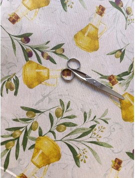 Mantel resinado , teflón , aceiteras y olivas