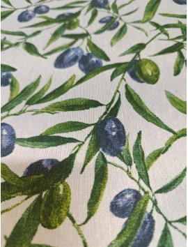 Mantel resinado , teflón , aceitunas