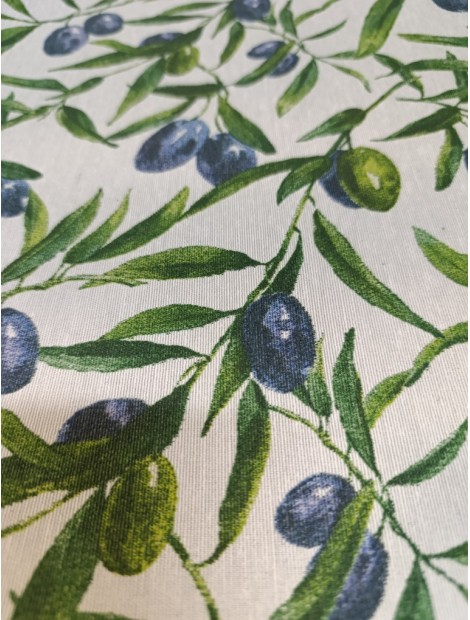 Mantel resinado , teflón , aceitunas