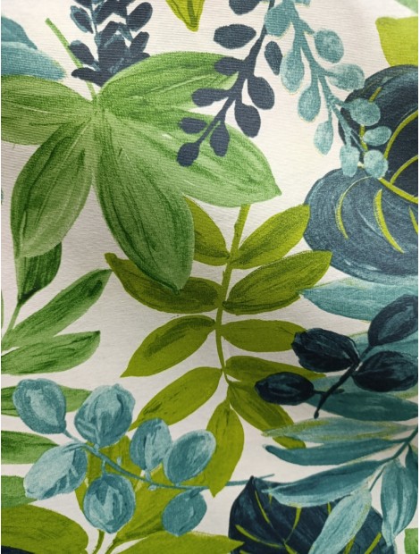 Mantel resinado , teflón , hojas verdes