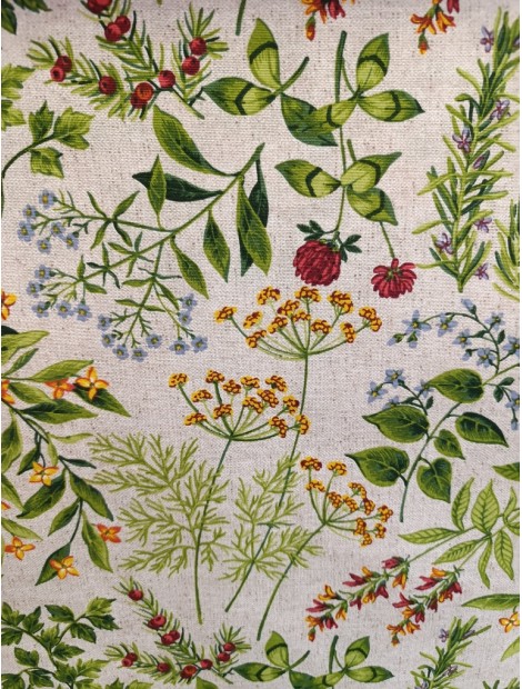 Mantel resinado , teflón , flores  silvestres