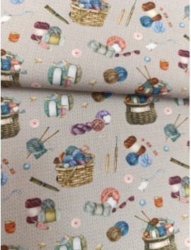 Tela de algodón estampado costura