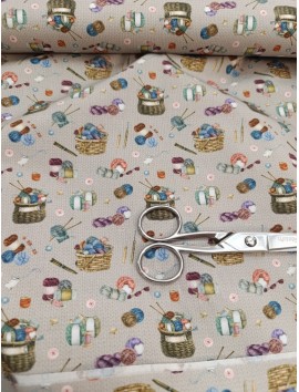 Tela de algodón estampado costura