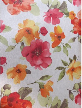 Mantel resinado , teflón ,amapolas