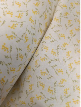 Tela de algodón estampado de mimosas en 280