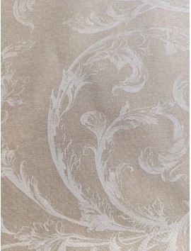 Mantel resinado , teflón , ramas fondo rafia