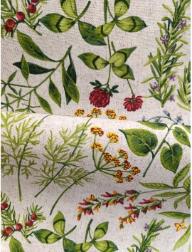 Tela Loneta flores silvestres