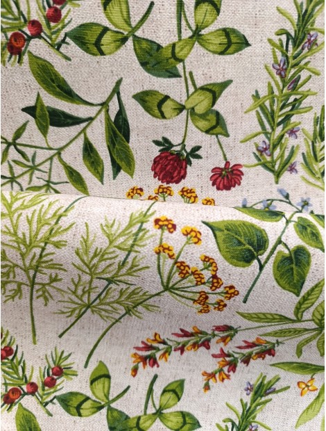 Tela Loneta flores silvestres