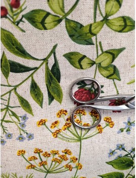 Tela Loneta flores silvestres